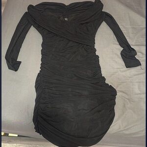 SHEIN Black Long Sleeve Dress